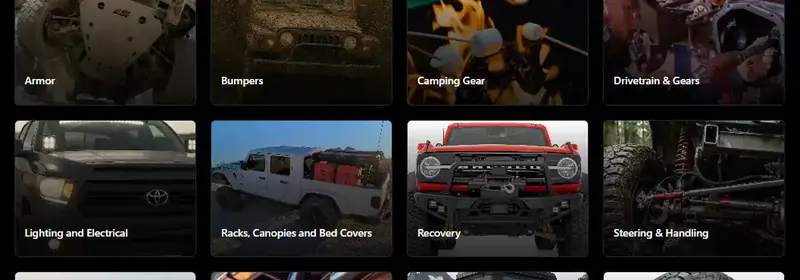 Products for all other Vehicles and Categories